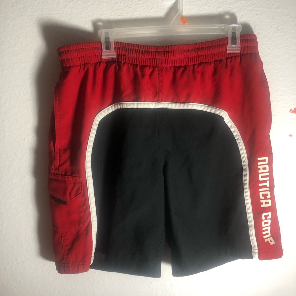 Mens Nautica Comp Red Swim Shorts Vintage Medium
